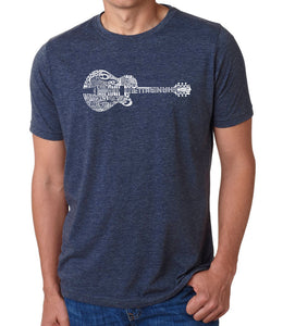 Country Guitar - Men's Premium Blend Word Art T-Shirt