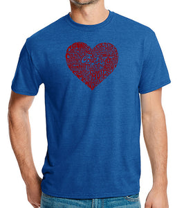 Country Music Heart - Men's Premium Blend Word Art T-Shirt