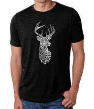 Load image into Gallery viewer, Types of Deer - Men&#39;s Premium Blend Word Art T-Shirt