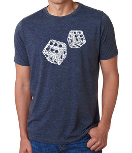 DIFFERENT ROLLS THROWN IN THE GAME OF CRAPS - Men's Premium Blend Word Art T-Shirt