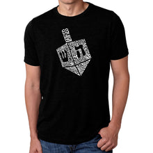 Load image into Gallery viewer, Hanukkah Dreidel - Men&#39;s Premium Blend Word Art T-Shirt