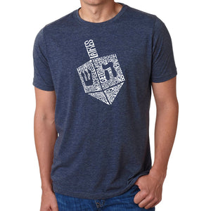 Hanukkah Dreidel - Men's Premium Blend Word Art T-Shirt