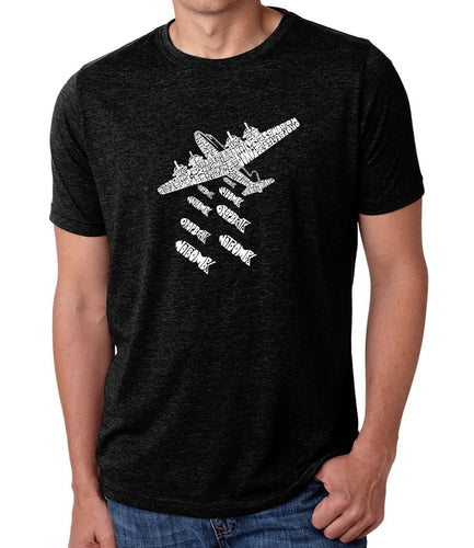 DROP BEATS NOT BOMBS - Men's Premium Blend Word Art T-Shirt
