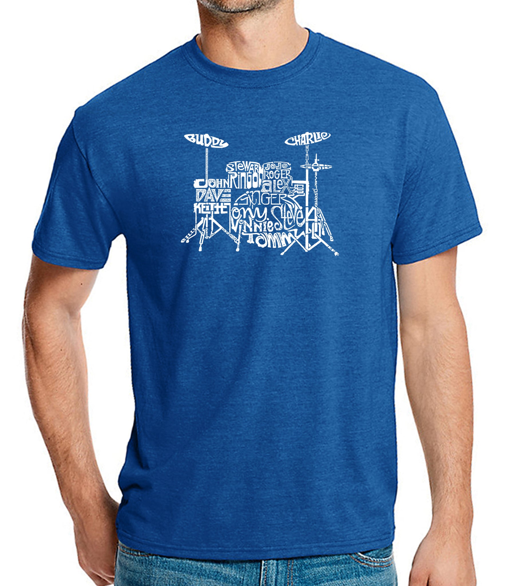 Drums - Men's Word Art T-Shirt Small / Navy