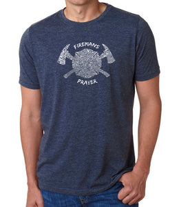 FIREMAN'S PRAYER - Men's Premium Blend Word Art T-Shirt