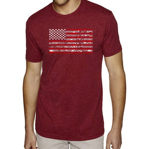 Men's Premium Blend Word Art T-shirt - Fireworks American Flag