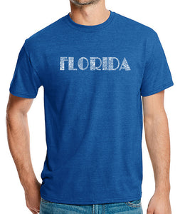 POPULAR CITIES IN FLORIDA - Men's Premium Blend Word Art T-Shirt