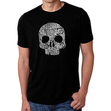 Load image into Gallery viewer, Flower Skull  - Men&#39;s Premium Blend Word Art T-Shirt