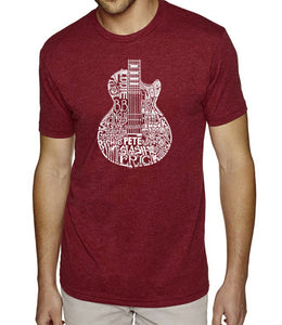 Rock Guitar - Men's Premium Blend Word Art T-Shirt