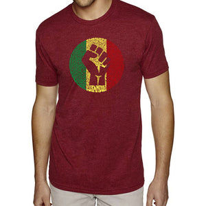 Get Up Stand Up  - Men's Premium Blend Word Art T-Shirt