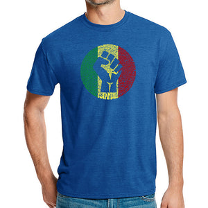 Get Up Stand Up  - Men's Premium Blend Word Art T-Shirt