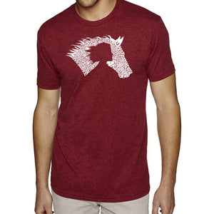 Girl Horse - Men's Premium Blend Word Art T-Shirt