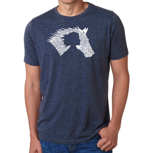 Girl Horse - Men's Premium Blend Word Art T-Shirt