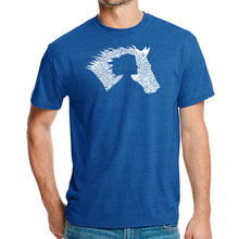 Load image into Gallery viewer, Girl Horse - Men&#39;s Premium Blend Word Art T-Shirt