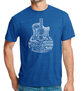 Languages Guitar - Men's Premium Blend Word Art T-Shirt