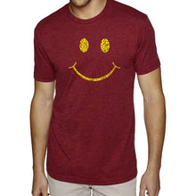 Load image into Gallery viewer, Be Happy Smiley Face  - Men&#39;s Premium Blend Word Art T-Shirt