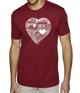 LOVE IN 44 DIFFERENT LANGUAGES - Men's Premium Blend Word Art T-Shirt