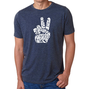 Peace Out  - Men's Premium Blend Word Art T-Shirt