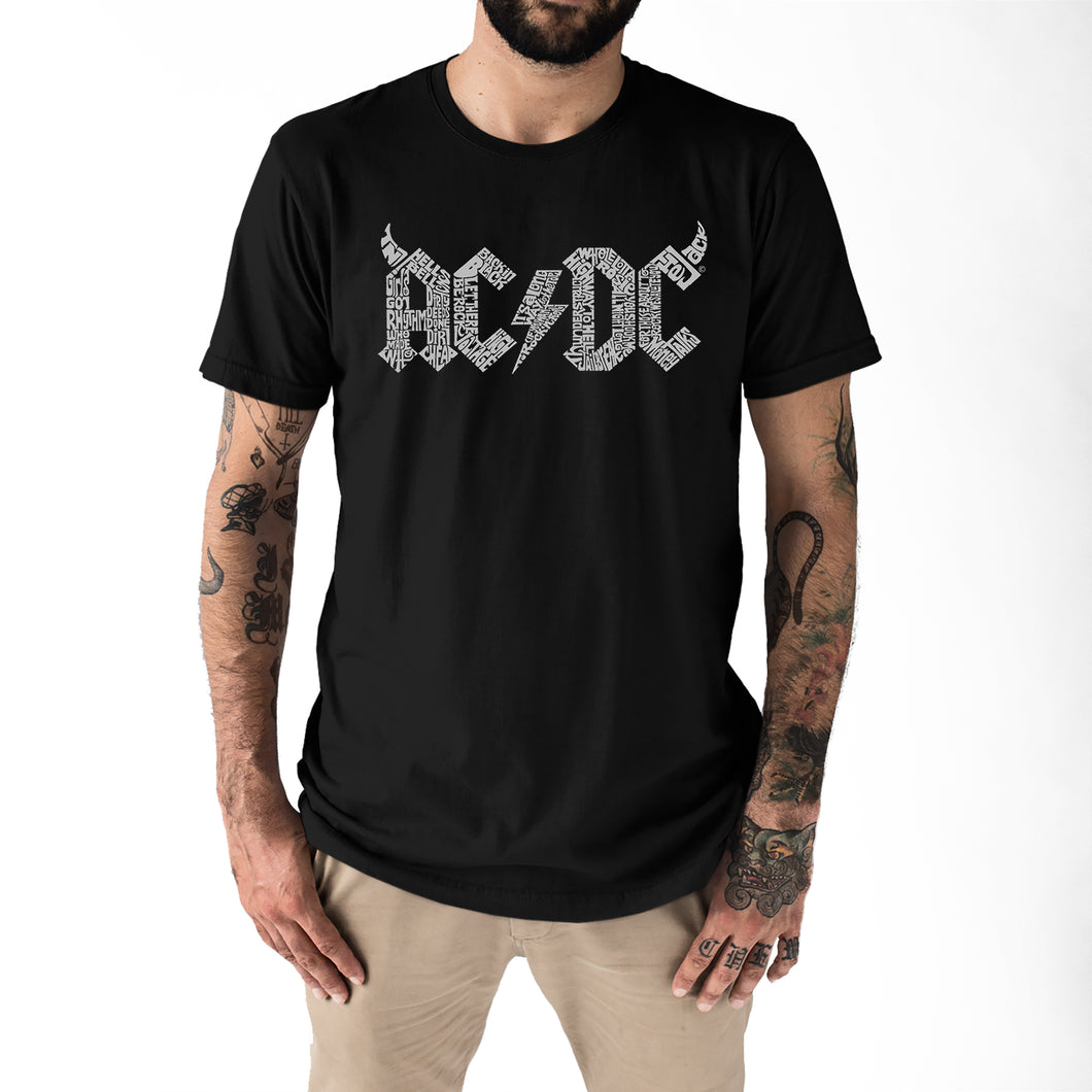 ACDC Classic Horns Logo  - Men's Premium Blend Word Art T-Shirt