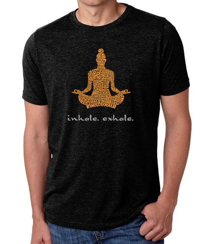 Inhale Exhale - Men's Premium Blend Word Art T-Shirt