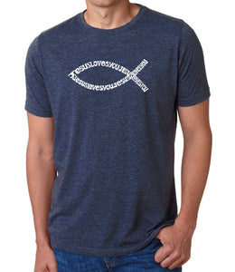 Jesus Loves You - Men's Premium Blend Word Art T-Shirt