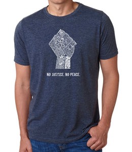 No Justice, No Peace - Men's Premium Blend Word Art T-Shirt