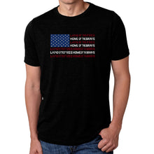 Load image into Gallery viewer, Land of the Free American Flag  - Men&#39;s Premium Blend Word Art T-Shirt