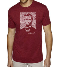 Load image into Gallery viewer, ABRAHAM LINCOLN GETTYSBURG ADDRESS - Men&#39;s Premium Blend Word Art T-Shirt