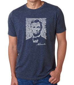 ABRAHAM LINCOLN GETTYSBURG ADDRESS - Men's Premium Blend Word Art T-Shirt