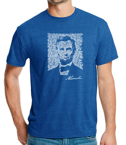 ABRAHAM LINCOLN GETTYSBURG ADDRESS - Men's Premium Blend Word Art T-Shirt