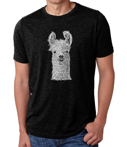 Llama - Men's Premium Blend Word Art T-Shirt