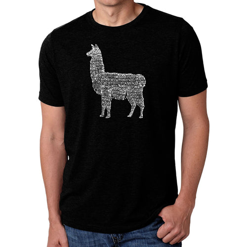 Llama Mama  - Men's Premium Blend Word Art T-Shirt