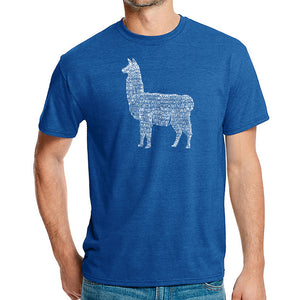 Llama Mama  - Men's Premium Blend Word Art T-Shirt