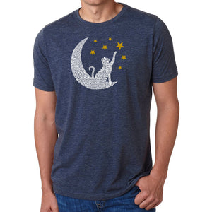 Cat Moon - Men's Premium Blend Word Art T-Shirt