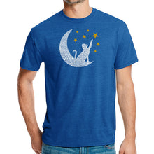 Load image into Gallery viewer, Cat Moon - Men&#39;s Premium Blend Word Art T-Shirt