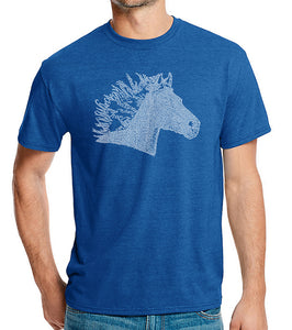 Horse Mane - Men's Premium Blend Word Art T-Shirt