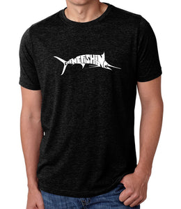 Marlin Gone Fishing - Men's Premium Blend Word Art T-Shirt