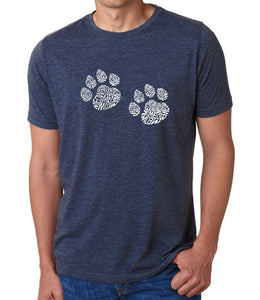 Meow Cat Prints - Men's Premium Blend Word Art T-Shirt