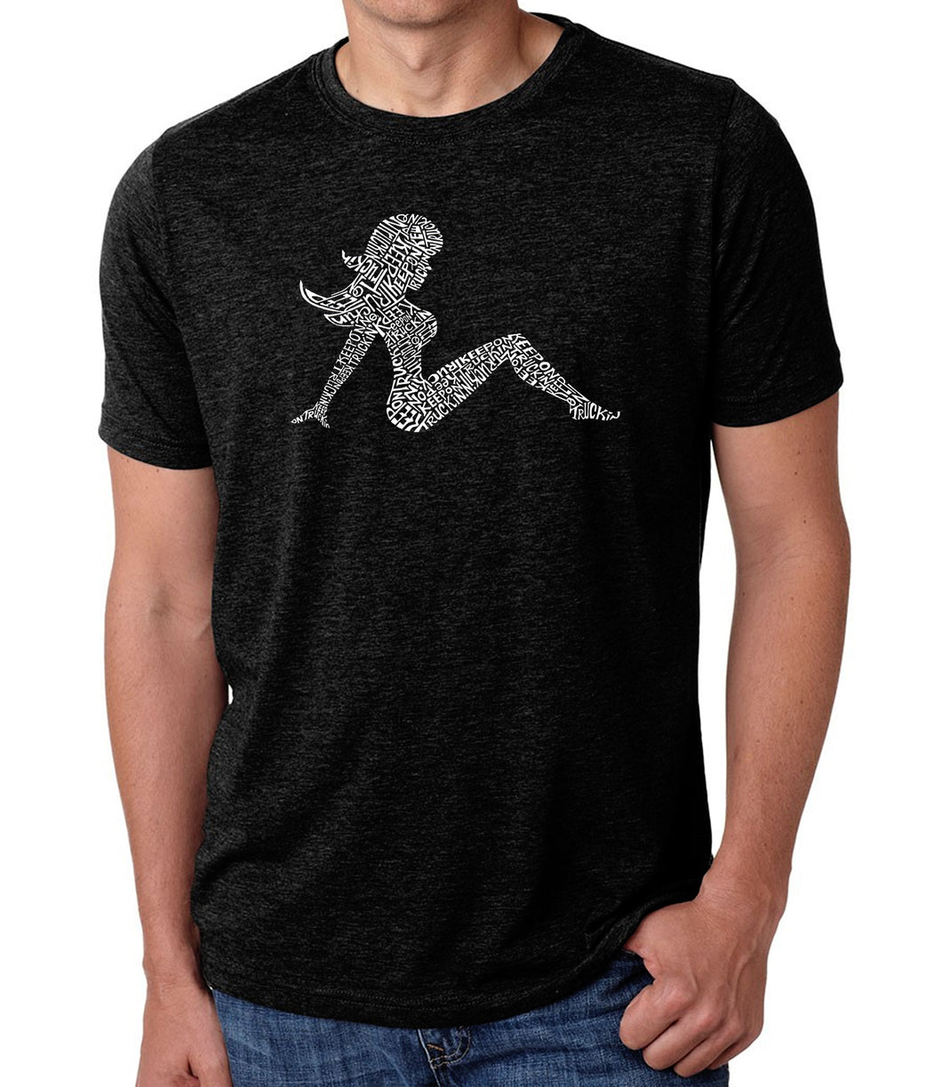 Mudflap Girl Keep on Truckin - Men's Premium Blend Word Art T-Shirt