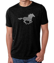Load image into Gallery viewer, Horse Breeds - Men&#39;s Premium Blend Word Art T-Shirt