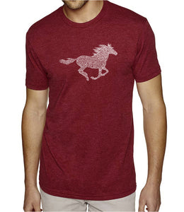 Horse Breeds - Men's Premium Blend Word Art T-Shirt