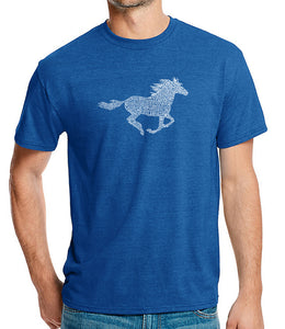 Horse Breeds - Men's Premium Blend Word Art T-Shirt