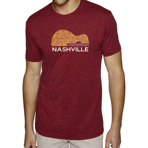 Nashville Guitar - Men's Premium Blend Word Art T-Shirt