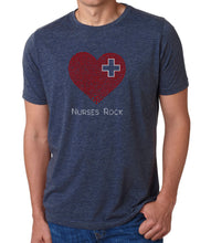 Load image into Gallery viewer, Nurses Rock - Men&#39;s Premium Blend Word Art T-Shirt