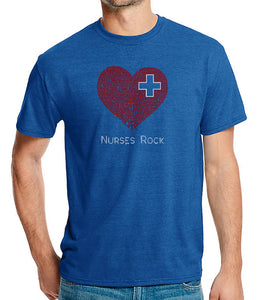 Nurses Rock - Men's Premium Blend Word Art T-Shirt