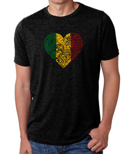 One Love Heart - Men's Premium Blend Word Art T-Shirt