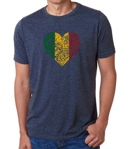 One Love Heart - Men's Premium Blend Word Art T-Shirt