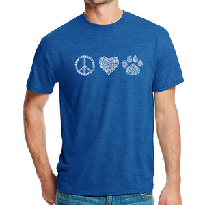 Peace Love Cats  - Men's Premium Blend Word Art T-Shirt