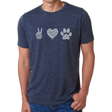 Load image into Gallery viewer, Peace Love Dogs  - Men&#39;s Premium Blend Word Art T-Shirt