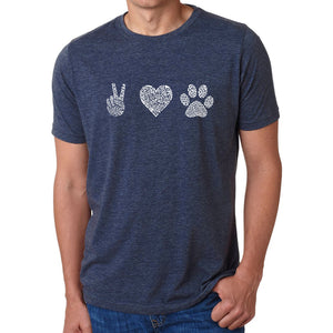 Peace Love Dogs  - Men's Premium Blend Word Art T-Shirt